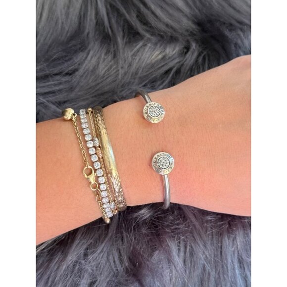 Pandora Signature Pave Cz Open Cuff - Picture 7 of 9